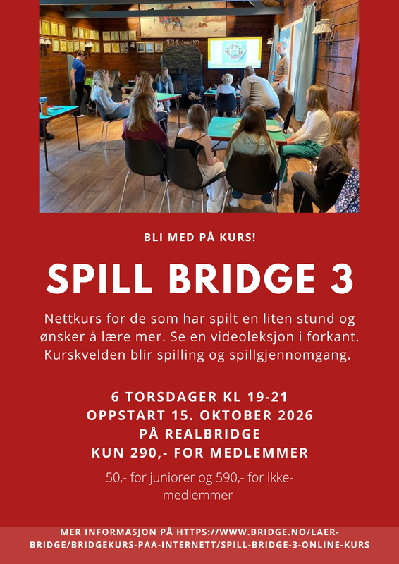 Online Spill Bridge 3-kurs