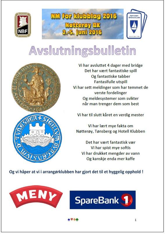 Avslutningsbulletin