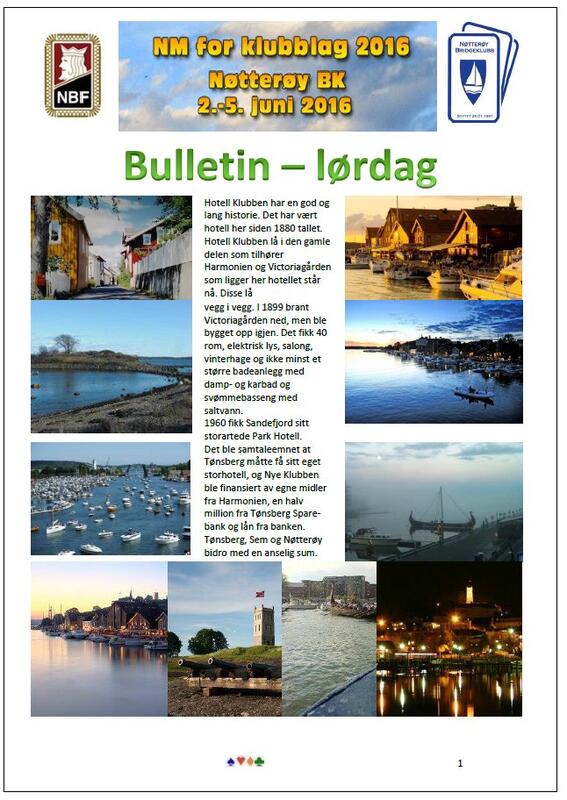 Bulletin - LØRDAG